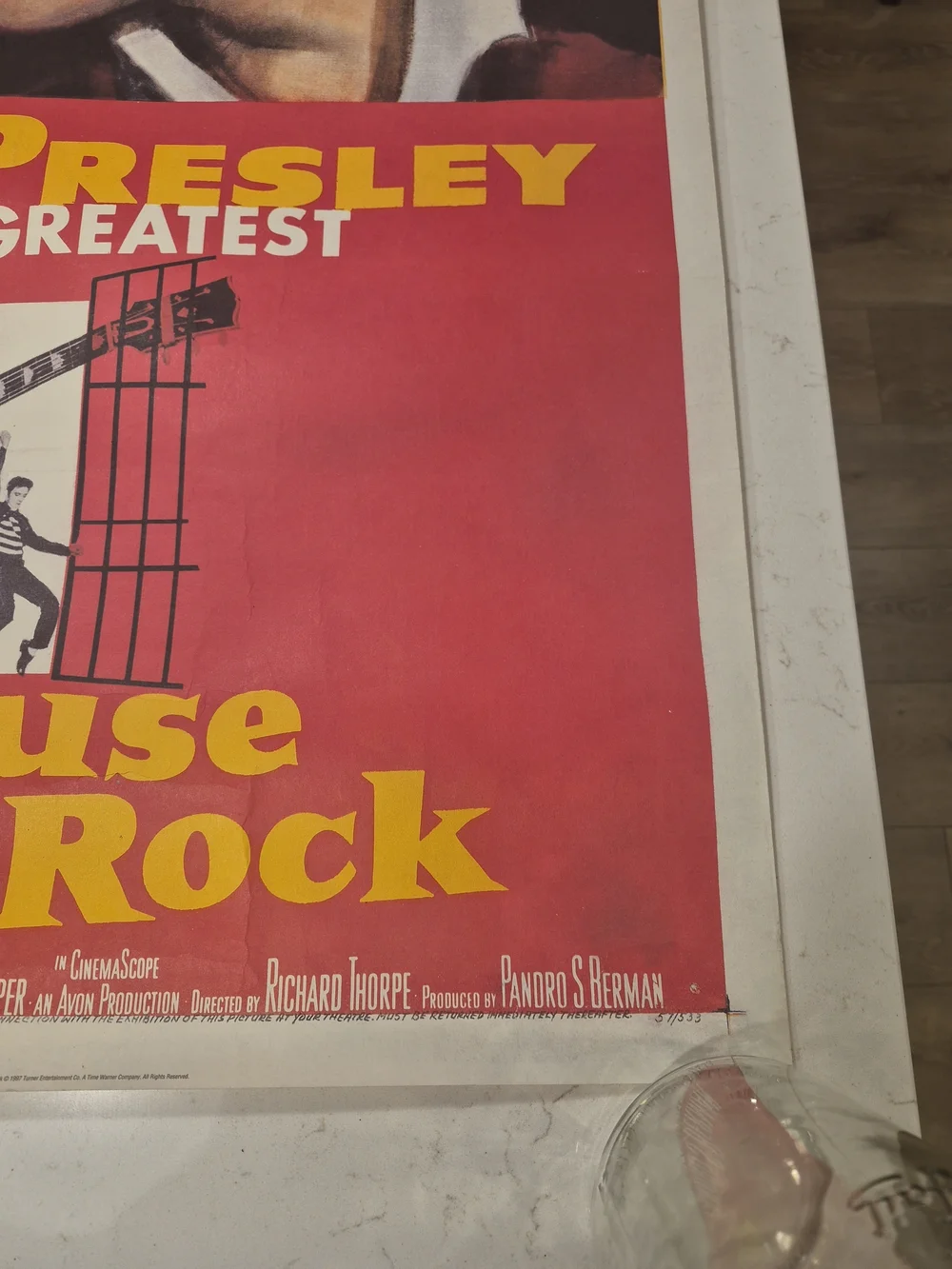 Elvis Presley 1957 Original Jailhouse Rock Movie Poster - Red & Blue